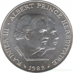 Монета. Монако. 100 франков 1982 год. Наследник престола Принц Альберт.