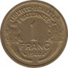  Монета. Франция. 1 франк 1940 год. ав.