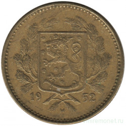 Монета. Финляндия. 5 марок 1952 год. Старый тип.