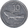 Монета. Филиппины. 10 сентимо 1983 год. (ошибка в написании "pygmea"). ав.