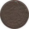 Монета. Нидерланды. 1 цент 1929 год. ав.