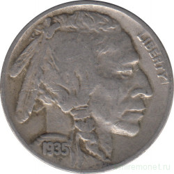 Монета. США. 5 центов 1935 год. Монетный двор S.