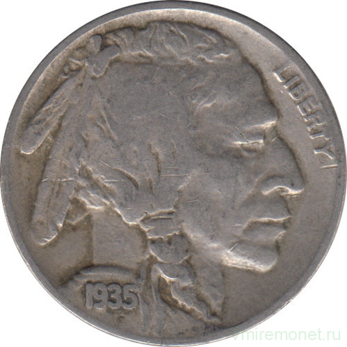 Монета. США. 5 центов 1935 год. Монетный двор S.