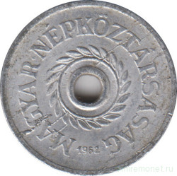 Монета. Венгрия. 2 филлера 1962 год.