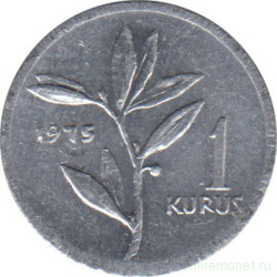 Монета. Турция. 1 куруш 1975 год.