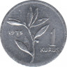 Монета. Турция. 1 куруш 1975 год. ав.