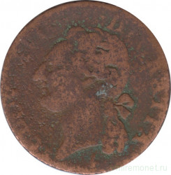 Монета. Франция. 1/2 соля 1781 год.
