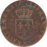 Монета. Франция. 1/2 соля 1781 год. рев.