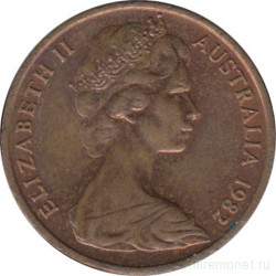 Монета. Австралия. 1 цент 1982 год.