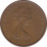 Монета. Великобритания. Остров Мэн. 2 пенса 1976 год. ав.