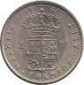 Монета. Швеция. 2 кроны 1968 год. ав