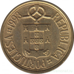 Монета. Португалия. 5 эскудо 1993 год.