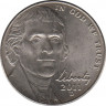 Монета. США. 5 центов 2011 год. Монетный двор D. ав.