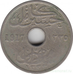 Монета. Египет. 10 миллимов 1917 (1335) год. (H).