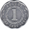 Монета. Белиз. 1 цент 1991 год. ав.