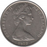Монета. Новая Зеландия. 10 центов 1977 год. ав.