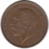 Монета. Великобритания. 1/2 пенни 1922 год.