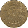 Монета. Италия. 10 центов 2005 год. ав.