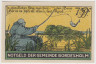 Бона. Нотгельд. Германия. Город Бордесхольм. 75 пфеннигов 1921 год. Реверс 4. Вариант 144.2.4. рев.