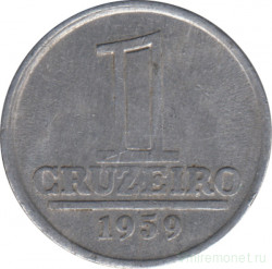 Монета. Бразилия. 1 крузейро 1959 год.