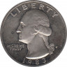Монета. США. 25 центов 1983 год. Монетный двор S. ав.