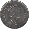 Монета. Канада. 5 центов 2002 год. 50 лет правления Елизаветы II. ав.