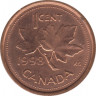 Монета. Канада. 1 цент 1998 год. ав.