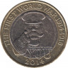 Монета. Великобритания. 2 фунта 2014 год. 100 лет Первой мировой войне. ав.