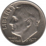 Монета. США. 10 центов 1977 год. ав.
