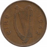 Монета. Ирландия. 1 пенни 1942 год. ав.