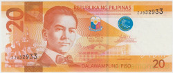 Банкнота. Филиппины. 20 песо 2015 год. Тип 206а.