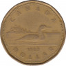 Монета. Канада. 1 доллар 1988 год. ав.