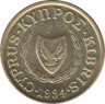  Монета. Кипр. 1 цент 1994 год. ав.