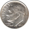 Монета. США. 10 центов 1962 год. Серебряный дайм Рузвельта. ав.