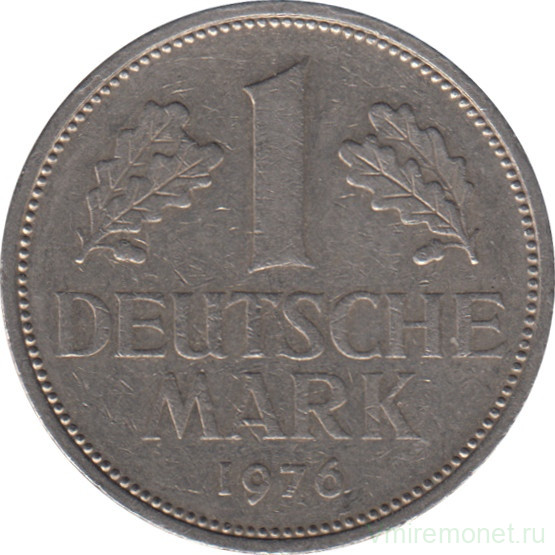 Монета. ФРГ. 1 марка 1976 год. Монетный двор - Карлсруэ (G).