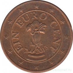 Монета. Австрия. 1 цент 2013 год.