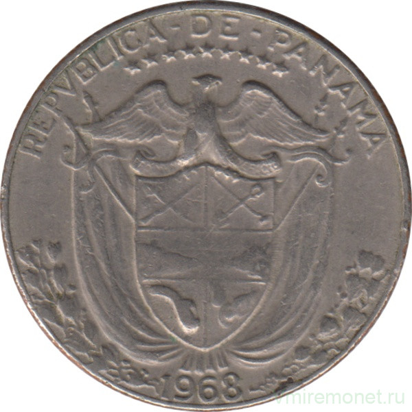 Монета. Панама. 1/4 бальбоа 1968 год.