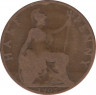 Монета. Великобритания. 1/2 пенни 1905 год. ав.