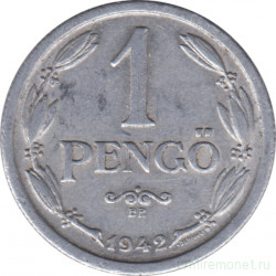 Монета. Венгрия. 1 пенгё 1942 год.