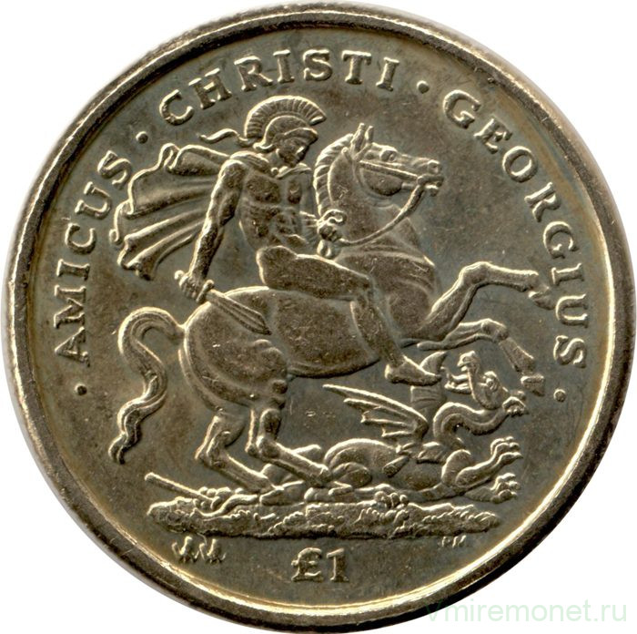 Монета. Гибралтар. 1 фунт 2003 год. 1700 лет со дня смерти Святого Георгия. Монета. Гибралтар. 1 фунт 2003 год. 1700 лет со дня смерти Святого Георгия.