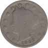Монета. США. 5 центов 1902 год. ав.