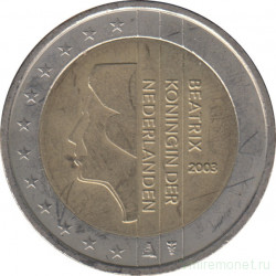 Монета. Нидерланды. 2 евро 2003 год.