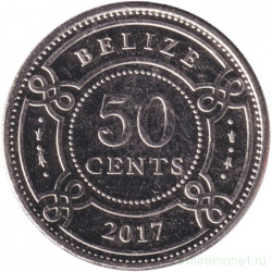 Монета. Белиз. 50 центов 2017 год.