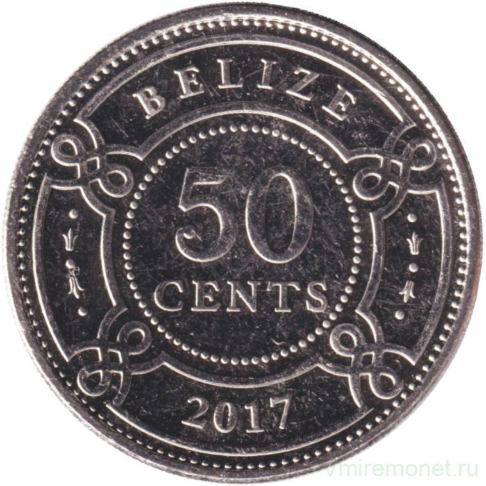 Монета. Белиз. 50 центов 2017 год.