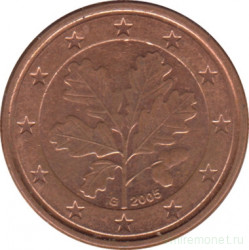 Монета. Германия. 1 цент 2005 год. (G).