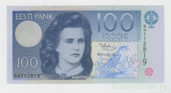 Банкнота. Эстония. 100 крон 1994 год.