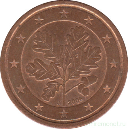 Монета. Германия. 2 цента 2006 год. (J).