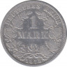 Монета. Германия. Германская империя. 1 марка 1875 год. Монетный двор - Мюнхен (D). ав.