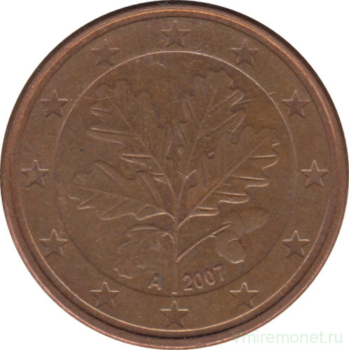Монета. Германия. 5 центов 2007 год (A).