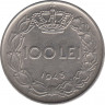  Монета. Румыния. 100 лей 1943 год. ав.